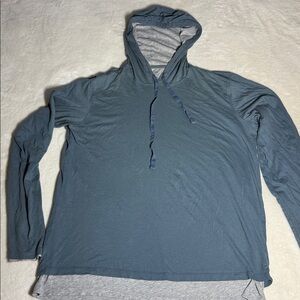 Vince Slate Blue Hooded Top